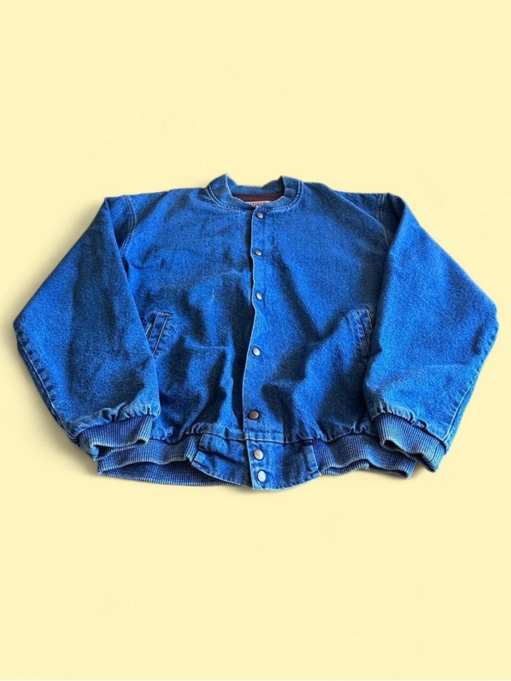 Vintage Satilla Creek Denim Bomber Jacket Men’s L Tall Blue